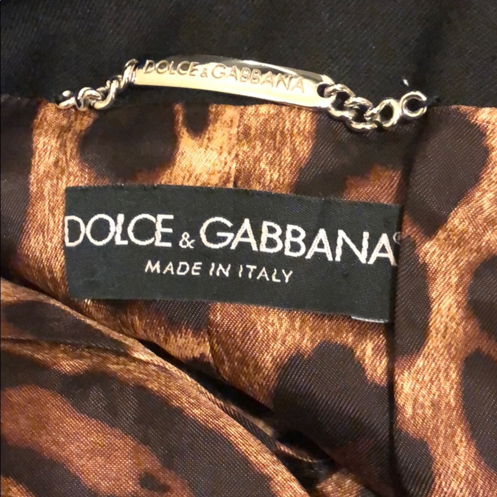 Vintage Dolce & Gabbana 100% wool textured fitted blazer peacoat car coat jacket - Picture 14 of 15